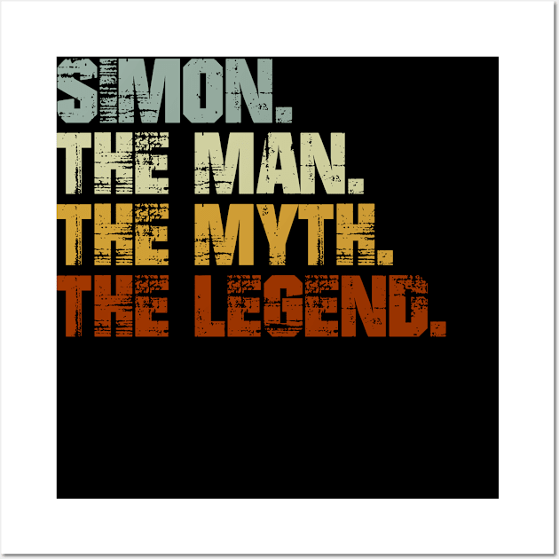 Simon The Man The Myth The Legend Wall Art by designbym